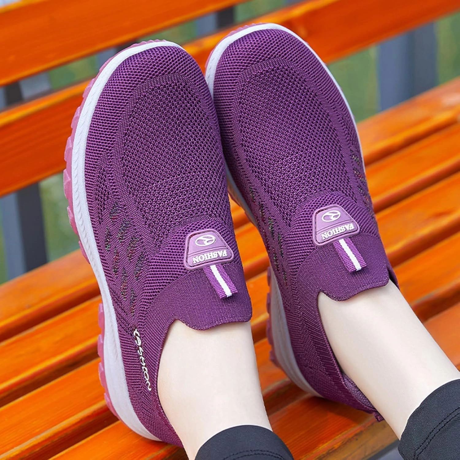 Orthopedic Sneakers for Women Mesh Breathable Woven Sneaker Comfortable Slip On Walking Shoes with Arch Support Wide Width Casual Shoes Sneakers Size Chart