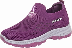 Notice Sneakers Orthopedic Sneakers for Women Mesh Breathable Woven Sneaker Comfortable Slip On Walking Shoes with Arch Support Wide Width Casual Shoes